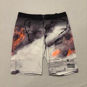 Hurley Clark Little Swim Trunks Boardshorts 30 32x9 Multicolor Beach Summer Surf